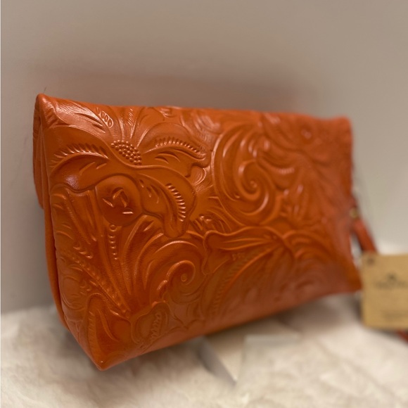 PATRICIA NASH Valerie Apricot Leather Foldover Wristlet‎ Bag NWT - Picture 6 of 7